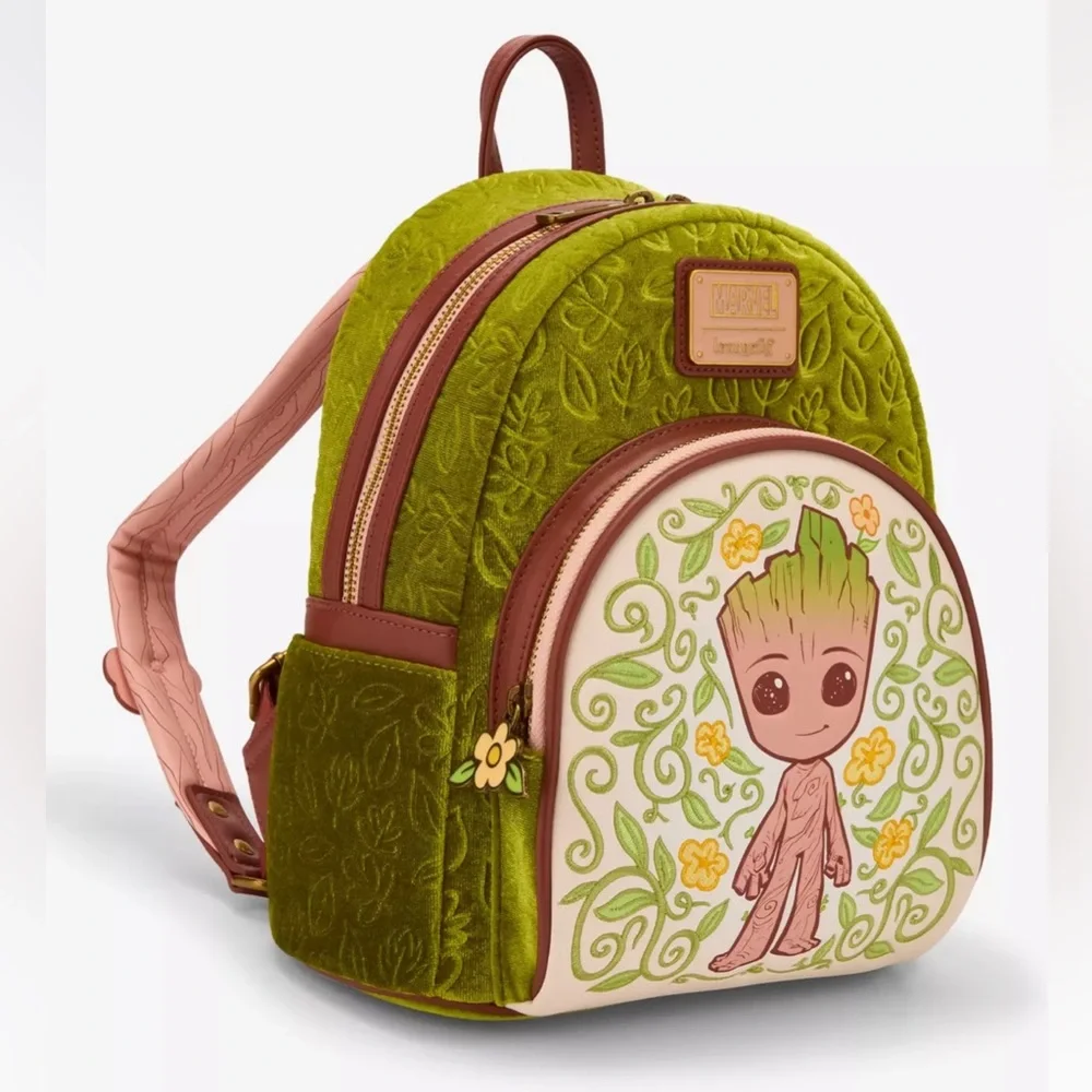 Loungefly Marvel Guardians of The Galaxy Groot Floral Velvet Mini Backpack